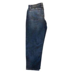 Eileen Fisher Distressed Denim Capri Jean Pants Size 8
